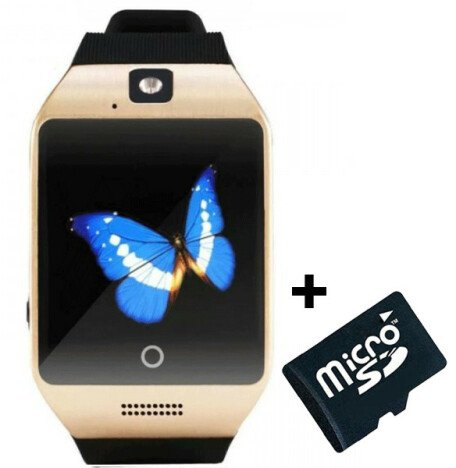 Smartwatch cu telefon iUni Apro U16, Camera, BT, 1.5 inch, Auriu + Card MicroSD 4GB Cadou