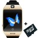 Smartwatch cu telefon iUni Apro U16, Camera, BT, 1.5 inch, Auriu + Card MicroSD 4GB Cadou